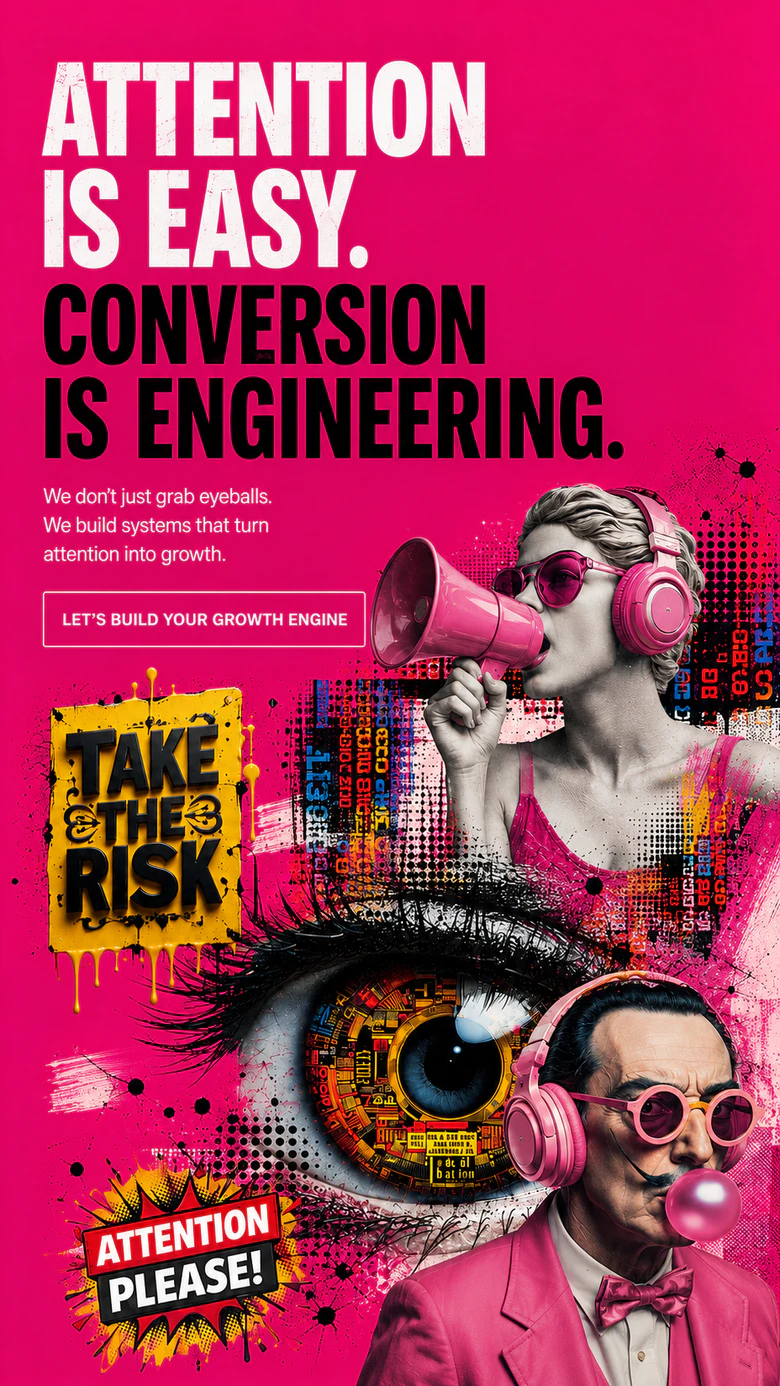 We don't just grab eyeballs. We build systems that turn attention into growth.